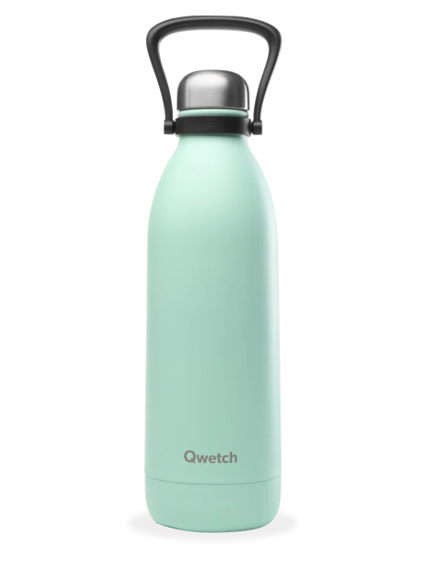 Gourde et poche à eau Qwetch bouteille isotherme inox pastel vert 500ml