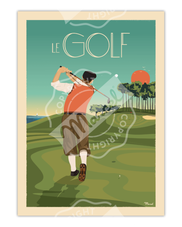 Affiche  Le golf