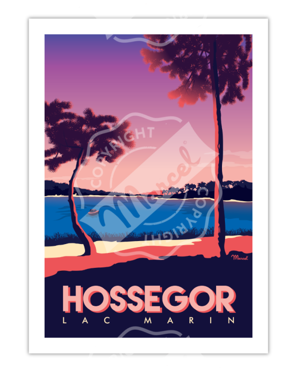 Affiche  Hossegor lac marin