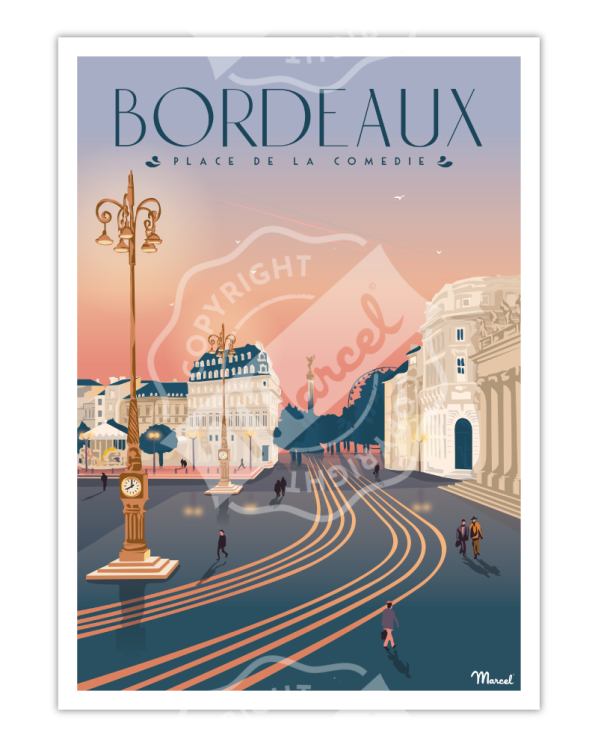 Affiche  Bordeaux PLACE de la comédie