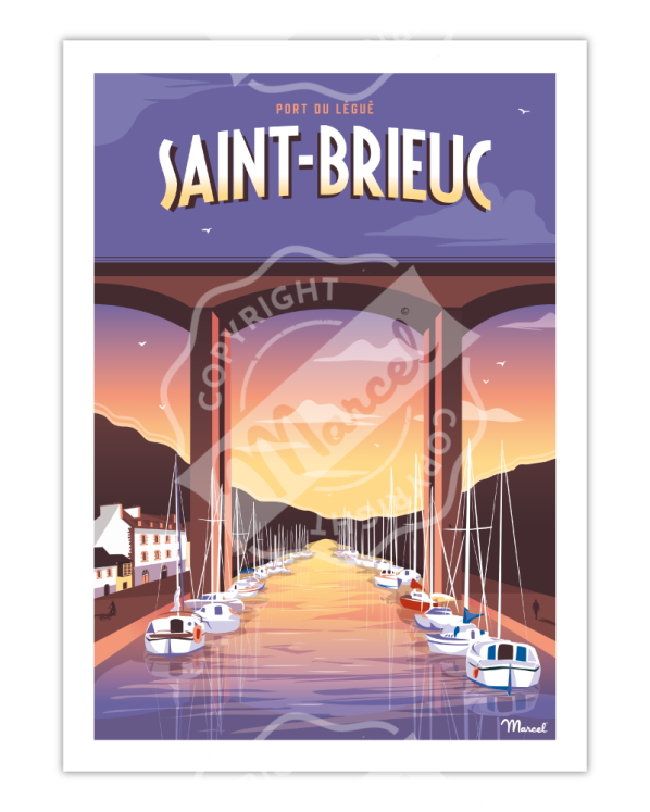 Affiche  SAINT-BRIEUC  Port du Légué