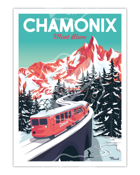Affiche  CHAMONIX Mont Blanc