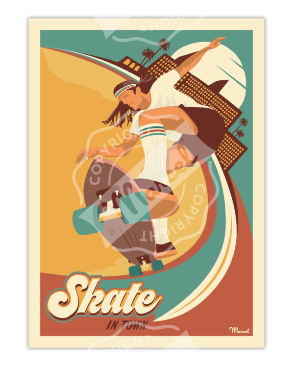 Affiche  Marcel  Skate in Town