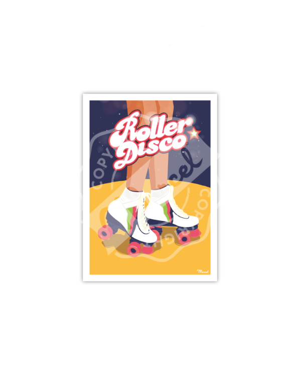 Carte postale MARCEL Roller Disco