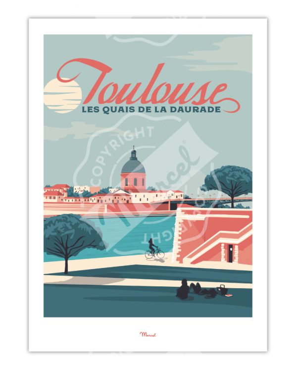 Affiche  Toulouse  Les Quais de la Daurade