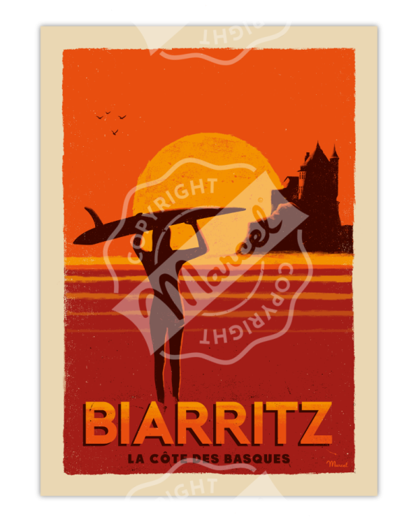 Affiche  BIARRITZ La Côte Basque