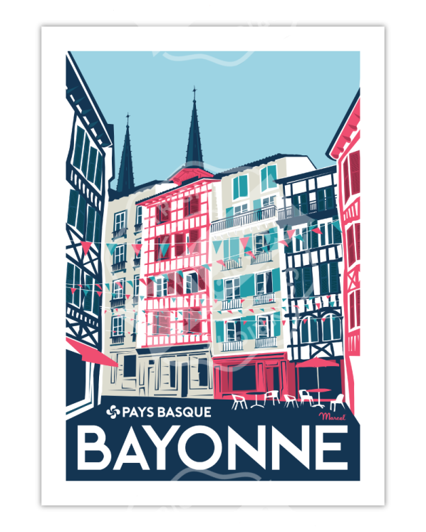 Affiche BAYONNE Rue Argenterie
