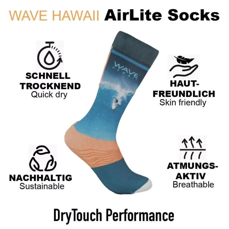 Chaussettes WAVE HAWAII AirLite DryTouch - BIUG WAVE