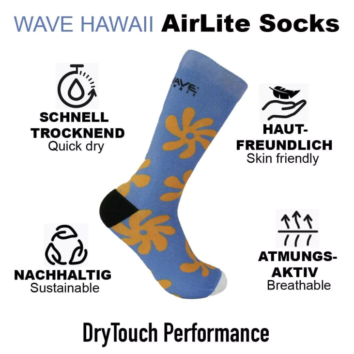 Chaussettes WAVE HAWAII AirLite DryTouch - SOLEIL