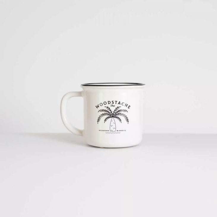 Mini mug en céramique blanc - woodstache
