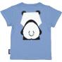 T-shirt manches courtes coq en pâte - bleu - panda