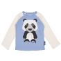 T-shirt manches longues coq en pâte - blanc/bleu - panda